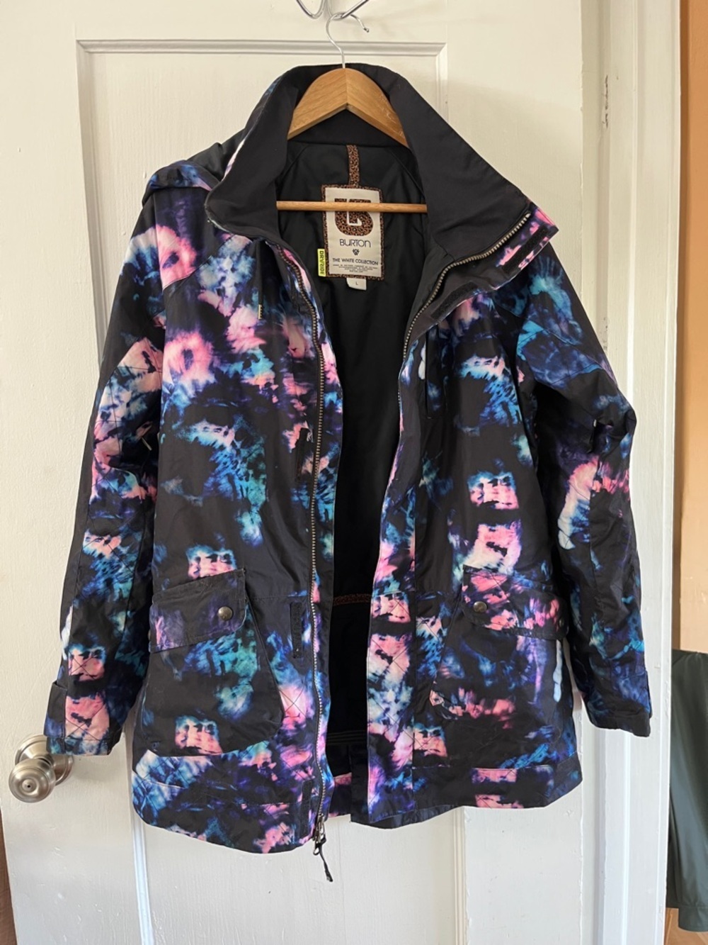 Burton TWC Charlie Snowboard Jacket Tie Dye Multi-Color Size Large